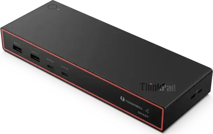Док-станция Lenovo ThinkPad Thunderbolt 4 Smart Dock Gen2 7500, 12 портов, 40 Гбит/с, PD 100 Вт, поддержка 8K@60Гц/4K@144Гц, адаптер 135 Вт, черный