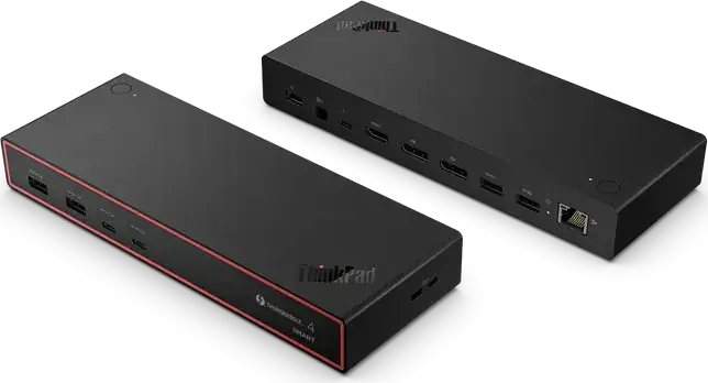 Док-станция Lenovo ThinkPad Thunderbolt 4 Smart Dock Gen2 7500, 12 портов, 40 Гбит/с, PD 100 Вт, поддержка 8K@60Гц/4K@144Гц, адаптер 135 Вт, черный