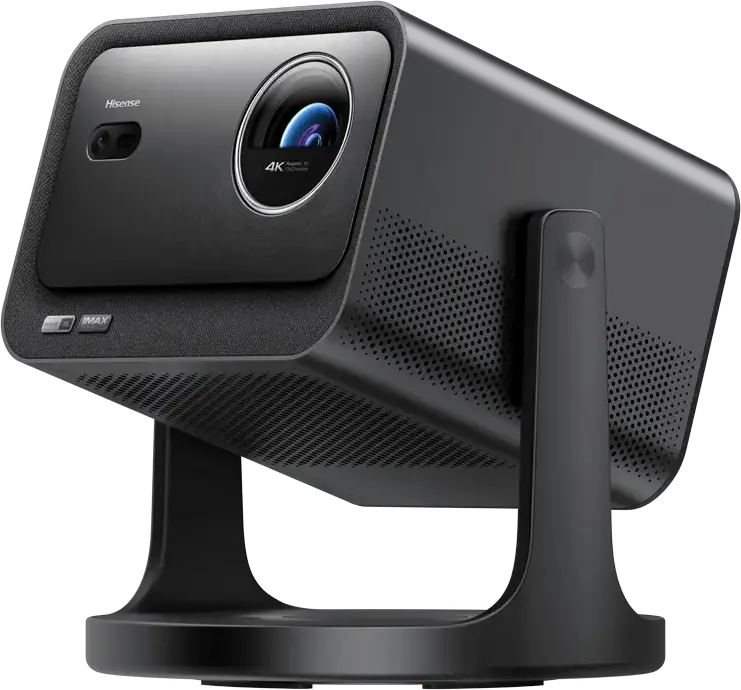 Proiector Mini Laser Hisense C3 4K UHD, Sursa Tripla Laser, 2500 ANSI Lumeni, DLP, HDR10+, Dolby Vision, IMAX Enhanced, Suport Gimbal 360, Argintiu