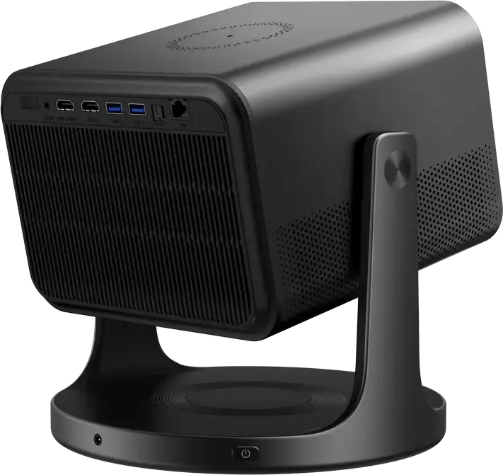 Proiector Mini Laser Hisense C3 4K UHD, Sursa Tripla Laser, 2500 ANSI Lumeni, DLP, HDR10+, Dolby Vision, IMAX Enhanced, Suport Gimbal 360, Argintiu