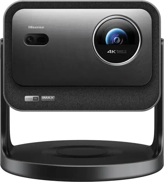 Proiector Mini Laser Hisense C3 4K UHD, Sursa Tripla Laser, 2500 ANSI Lumeni, DLP, HDR10+, Dolby Vision, IMAX Enhanced, Suport Gimbal 360, Argintiu