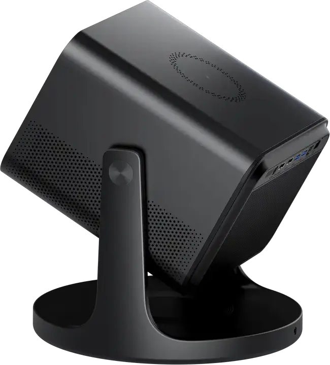 Proiector Mini Laser Hisense C3 4K UHD, Sursa Tripla Laser, 2500 ANSI Lumeni, DLP, HDR10+, Dolby Vision, IMAX Enhanced, Suport Gimbal 360, Argintiu
