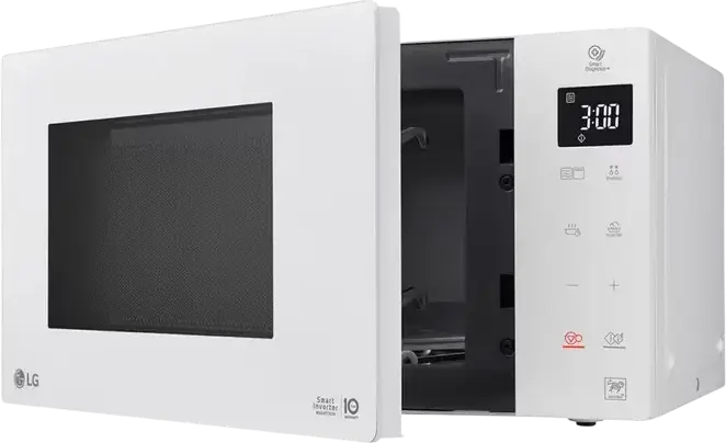 LG MH6535GIH Combination Microwave with Smart Inverter, 25L Capacity, 1000W Microwave, 900W Quartz Grill, 32 Auto Programs, White