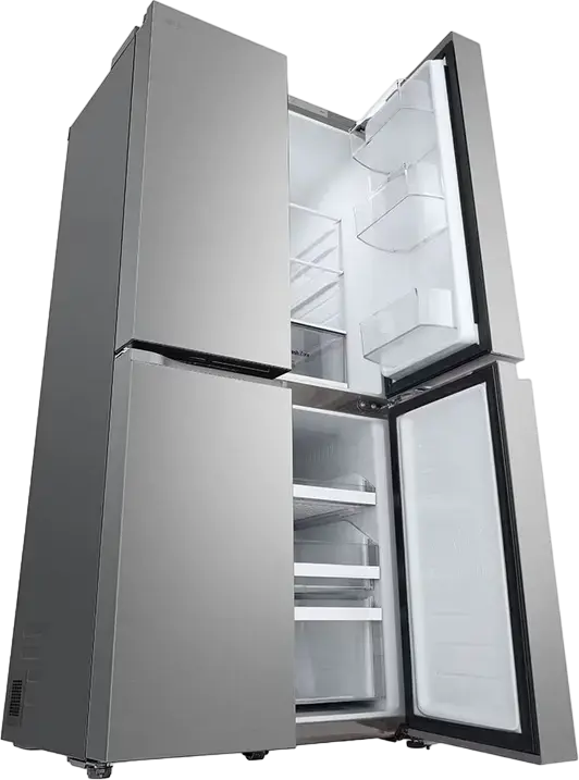 LG GMB860PYDE Side-by-Side Multi-door Refrigerator, 530L Total Capacity, No Frost, Linear Inverter Compressor, DoorCooling+, ThinQ Smart Control, Silver