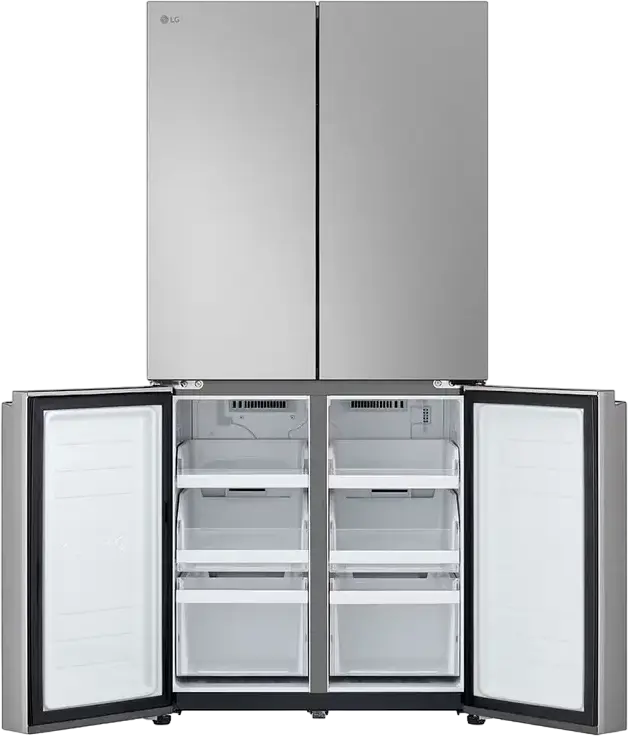 LG GMB860PYDE Side-by-Side Multi-door Refrigerator, 530L Total Capacity, No Frost, Linear Inverter Compressor, DoorCooling+, ThinQ Smart Control, Silver