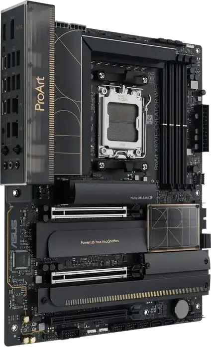 Placa de baza ASUS ProArt X870E-CREATOR WIFI AM5 AMD X870E ATX DDR5 256GB PCIe 5.0 Wi-Fi 7 Ethernet 10Gb USB4 40Gbps pentru Ryzen 9000 8000 7000