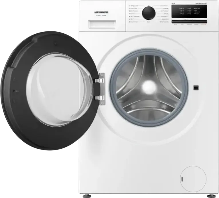 Heinner HWM-HMN7012IVSMA Slim Front-Load Washing Machine, 7kg, 1200 rpm, Inverter Motor, Energy Class A, 15 Programs, Steam Care, LED Display, White
