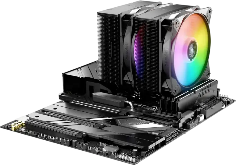 be quiet! Pure Rock Pro 3 LX Double-Tower CPU Air Cooler, BK043, 250W TDP, ARGB Light Wings LX 120mm PWM Fans, Intel 1851/1700/1200 AMD AM5/AM4, Black