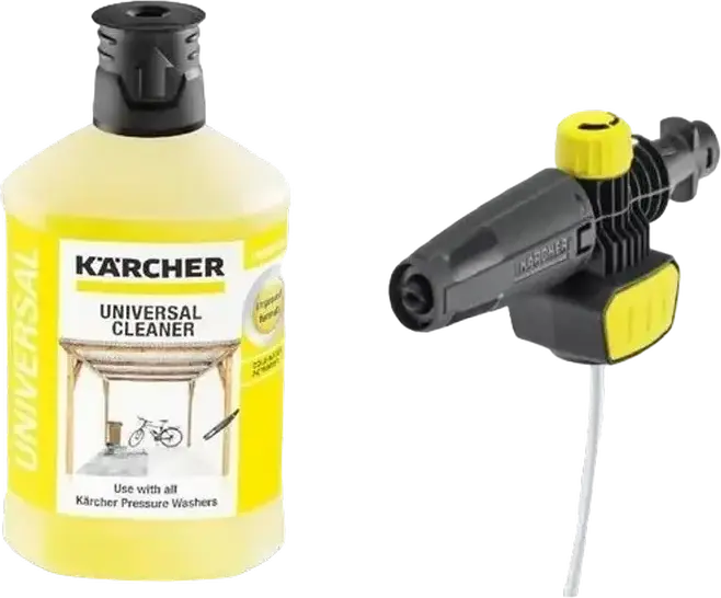 Karcher 9.633-510 Mega Box Accessory Set for K2 K3 K4 K5 K7, includes 15m Garden Hose, Foam Nozzle, Brush and 1L Universal Cleaner