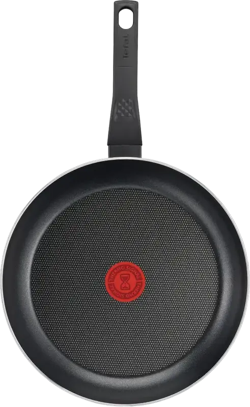 Tefal B5560653 Simple Cook Frying Pan, 28 cm, 2L, Titanium Non-Stick Coating, Aluminium, Thermo-Spot Heat Indicator, Made in France, Black