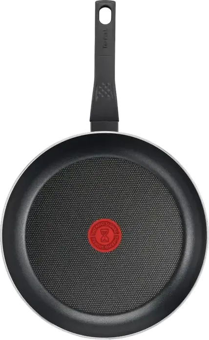 Tefal B5560653 Simple Cook Frying Pan, 28 cm, 2L, Titanium Non-Stick Coating, Aluminium, Thermo-Spot Heat Indicator, Made in France, Black