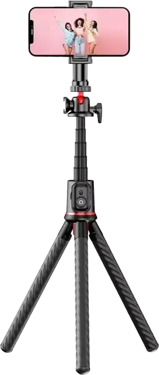 Stick Selfie si Tripod Flexibil Portabil Proove, Cap Sferic 3D, Telecomanda Bluetooth, Aluminiu si ABS, Inaltime 34.5-65.8 cm, Negru