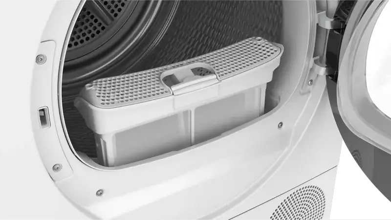 Bosch Serie 4 WTH8520MNL Heat Pump Tumble Dryer, 8kg Capacity, Energy Class D, Auto Dry, SuperShort 40min Program, White, Front Loading