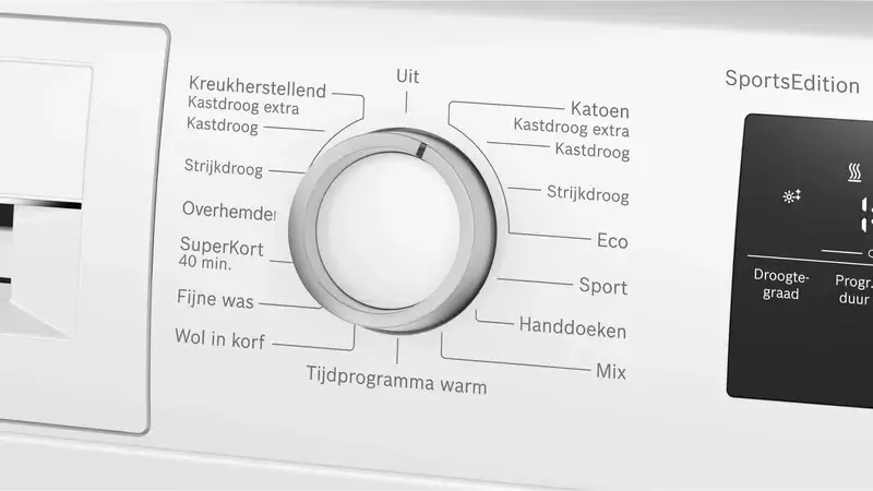 Bosch Serie 4 WTH8520MNL Heat Pump Tumble Dryer, 8kg Capacity, Energy Class D, Auto Dry, SuperShort 40min Program, White, Front Loading