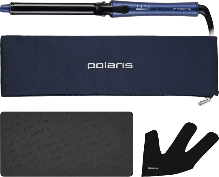 Polaris PHS2519Mi Round Curling Iron, 25mm Barrel, 85W, 160-220°C Temperature Range, 4 Heat Modes, Fast Heating, Auto Shut-off, Blue