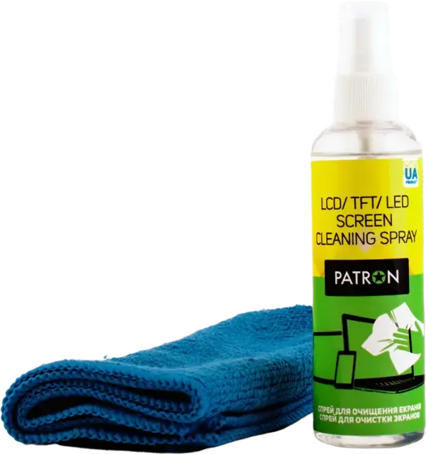Kit Curatare Ecran Patron F3-017 pentru Monitoare LCD TFT LED si Suprafete de Sticla, Spray 100ml cu Laveta Microfibra 300x300mm