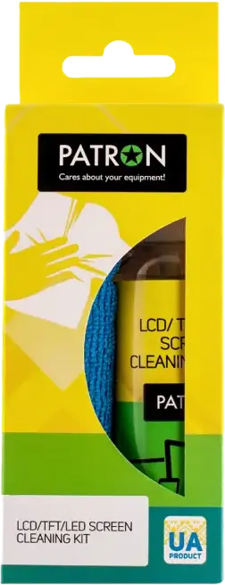 Kit Curatare Ecran Patron F3-017 pentru Monitoare LCD TFT LED si Suprafete de Sticla, Spray 100ml cu Laveta Microfibra 300x300mm