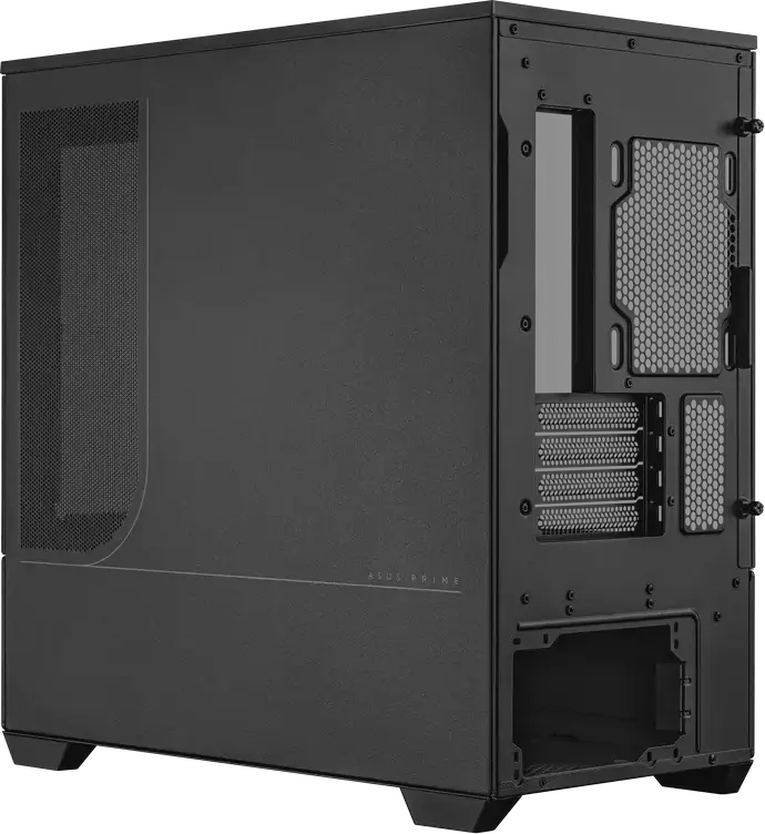Carcasa PC ASUS Prime AP202 ARGB Midi-Tower, Micro-ATX/Mini-ITX, 3 Ventilatoare ARGB 120mm, Sticla Temperata Curvata, Suport Radiator 360mm, Negru