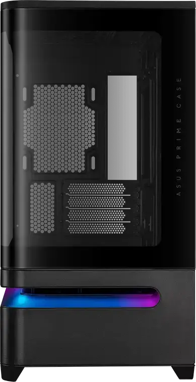 Carcasa PC ASUS Prime AP202 ARGB Midi-Tower, Micro-ATX/Mini-ITX, 3 Ventilatoare ARGB 120mm, Sticla Temperata Curvata, Suport Radiator 360mm, Negru