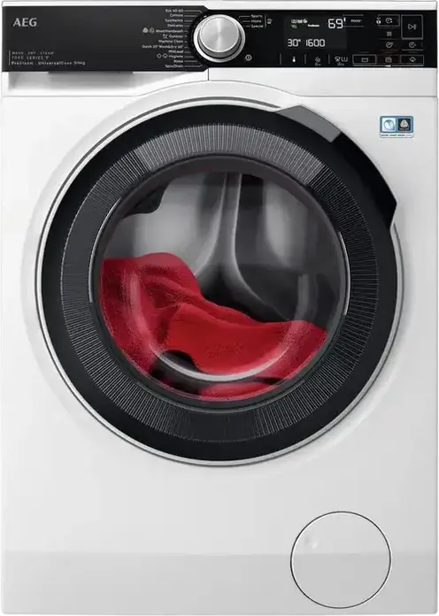 Masina de spalat si uscat AEG LWR75965O Seria 7000 Ruby, Capacitate 9kg/6kg, 1600 rpm, ProSense, ProSteam, Wi-Fi MyAEG Care App, Alba/Negru