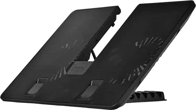 Deepcool U-PAL Active Laptop Cooling Pad for 15.6 inch Laptops, Dual 140mm Hydro Bearing Fans, Metal Honeycomb Mesh, 6 Adjustable Angles, USB 3.0