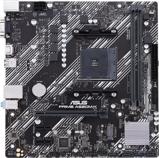 Placa de baza ASUS PRIME A520M-K Micro-ATX, Socket AMD AM4, Chipset A520, Memorie DDR4 64GB Dual Channel 5100MHz OC, Slot M.2, HDMI 2.1, VGA