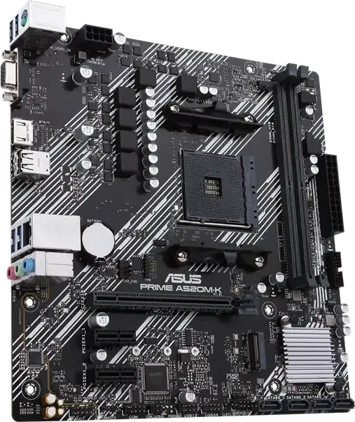 Placa de baza ASUS PRIME A520M-K Micro-ATX, Socket AMD AM4, Chipset A520, Memorie DDR4 64GB Dual Channel 5100MHz OC, Slot M.2, HDMI 2.1, VGA