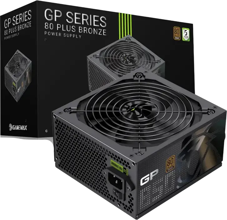Блок питания Gamemax GP-850B 850 Вт 80+ Bronze ATX, немодульный, поддержка ATX 3.1 PCIe 5.1, умный вентилятор 140 мм, японские конденсаторы, черный
