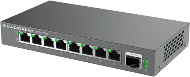 Switch de rețea Grandstream GWN7701M, 8x 100/1000/2500 Mbps