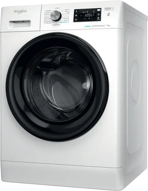 Стиральная машина Whirlpool FFB 9469 BV EE с фронтальной загрузкой, 9 кг, класс энергопотребления A, 1400 об/мин, инверторный двигатель, очистка паром