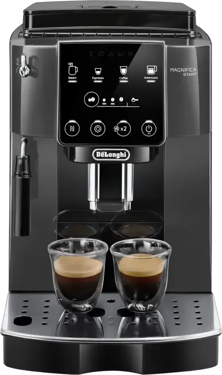 DeLonghi Magnifica Start ECAM220.22.GB Automatic Espresso Machine, 15 Bar, 1450W, Burr Grinder, Manual Milk Frother, 1.8L Water Tank, Black