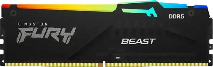 Memorie RAM Kingston FURY Beast RGB DDR5 32GB Kit (2x16GB) 6800MHz CL34 PC5-48000 KF568C34BBEAK2-32 Intel XMP 3.0 ECC 288-Pin DIMM