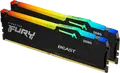 Memorie RAM Kingston FURY Beast RGB DDR5 32GB Kit (2x16GB) 6800MHz CL34 PC5-48000 KF568C34BBEAK2-32 Intel XMP 3.0 ECC 288-Pin DIMM