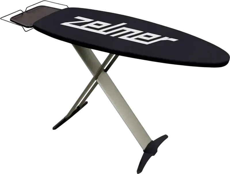 Zelmer Performance ZIB0001 Ironing Board, 130 x 47 cm Mesh Surface, Cotton Cover, Metal Frame, Height up to 98 cm, Foldable with Sleeve Board