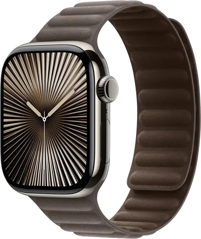 Apple Watch Magnetic Link Strap FineWoven Micro-Twill Polyester for 42mm 44mm 45mm Case Sizes Dark Taupe Medium M/L 165-205mm Wrist Circumference