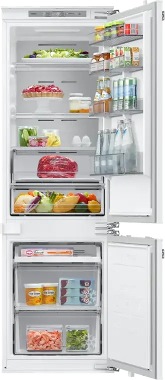 Samsung BRB80F26BDF0EO Built-in Bottom Freezer Refrigerator, 264L, No Frost, Twin Cooling, SpaceMax, Digital Inverter, Wi-Fi SmartThings, White