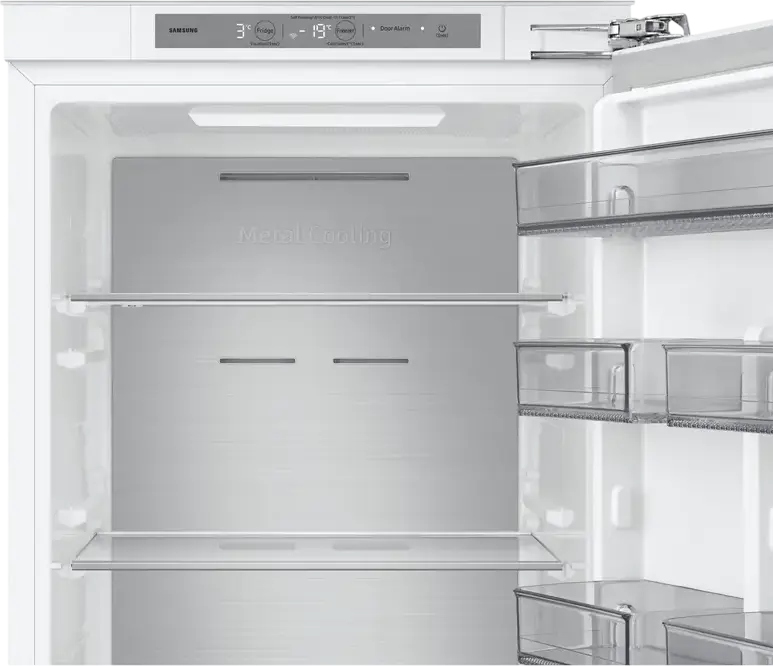 Samsung BRB80F26BDF0EO Built-in Bottom Freezer Refrigerator, 264L, No Frost, Twin Cooling, SpaceMax, Digital Inverter, Wi-Fi SmartThings, White