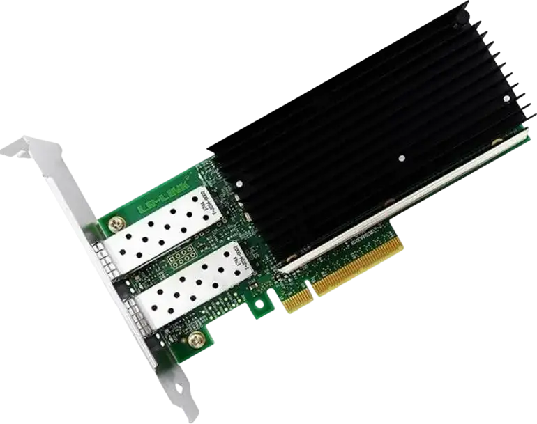 LR-Link LRES1001PF-2SFP28 Dual Port SFP28 25Gbps Network Adapter Card, Intel XXV710 Controller, PCIe 3.0 x8, SR-IOV, PXE, UEFI, 50Gbps Total Throughput