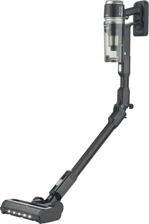 Hisense HVC676451DA Cordless Stick Vacuum Cleaner, 400W Power, Li-Ion Battery 2000mAh, 60 min Runtime, Turbo Brush, LED Lighting, Black