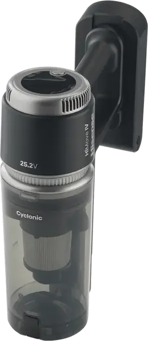 Hisense HVC676451DA Cordless Stick Vacuum Cleaner, 400W Power, Li-Ion Battery 2000mAh, 60 min Runtime, Turbo Brush, LED Lighting, Black