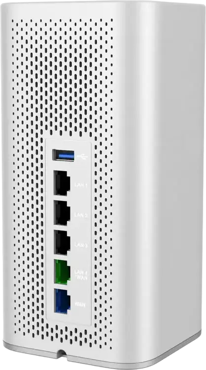 Grandstream GWN7062 Wi-Fi 6 Wireless Router, 1.77 Gbps Dual-Band, 1.2GHz Quad-Core Processor, 4x Gigabit LAN, 1x Gigabit WAN, USB 3.0, Mesh Support, White