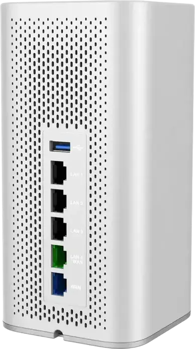 Grandstream GWN7062 Wi-Fi 6 Wireless Router, 1.77 Gbps Dual-Band, 1.2GHz Quad-Core Processor, 4x Gigabit LAN, 1x Gigabit WAN, USB 3.0, Mesh Support, White