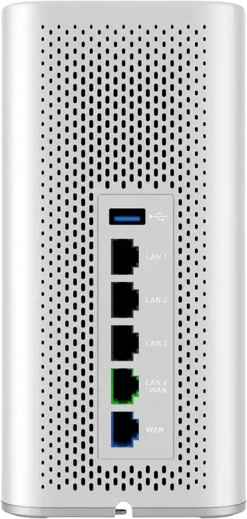 Grandstream GWN7062 Wi-Fi 6 Wireless Router, 1.77 Gbps Dual-Band, 1.2GHz Quad-Core Processor, 4x Gigabit LAN, 1x Gigabit WAN, USB 3.0, Mesh Support, White
