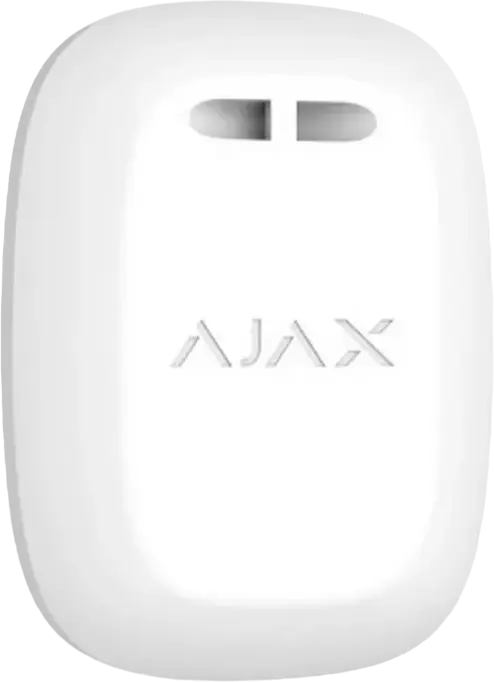 Ajax Button Wireless Panic Button and Smart Home Controller, White, Jeweller Radio Protocol, 1300m Range, Dust and Splash Resistant, CR2032 Battery