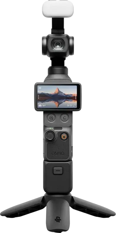 DJI Osmo Pocket 4 Creator Combo Black, 1-inch CMOS Sensor, 4K/240fps Video, 3-Axis Gimbal Stabilization, ActiveTrack 7.0, 2-inch OLED Touchscreen