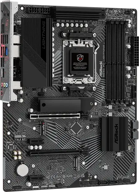 Placa de baza ASRock B650 PG Lightning ATX, Socket AMD AM5, Chipset B650, DDR5 7200+ MHz, M.2 PCIe 5.0, Etaje Alimentare 14+2+1, LAN 2.5G, Ryzen 9000/8000/7000