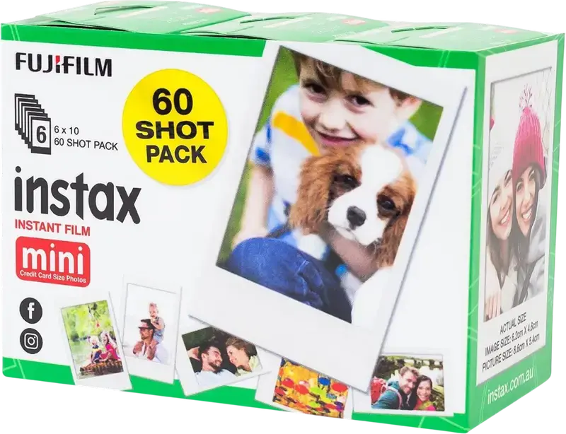Fujifilm Hârtie foto instax Mini Instant Film Multi-Pack, 60 buc
