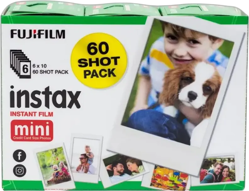 Fujifilm instax mini Instant Film, ISO 800, White Border, 5.4 x 8.6 cm, for instax mini Cameras and Smartphone Printers, Vibrant Colors
