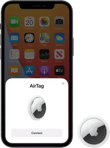 Apple AirTag Generatia a 2-a Tracker Bluetooth, Rezistenta la Apa IP67, Chip Ultra Wideband, Localizare Precisa, Baterie CR2032, Alb