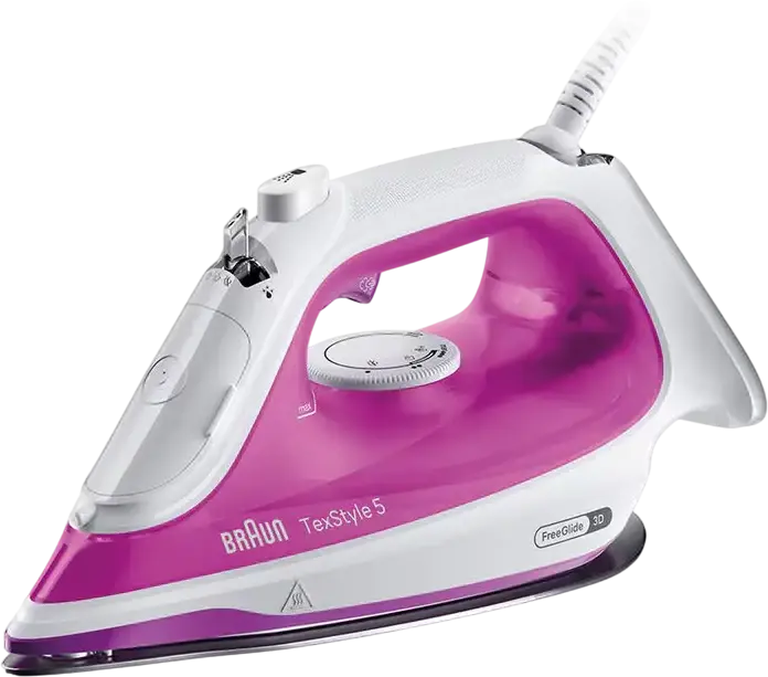 Fier de calcat cu aburi Braun TexStyle 5 SI5225PU, 2700W, Talpa Ceramic, Tehnologie FreeGlide 3D, Abur Continuu 50g/min, Boost 200g/min, Anti-calc